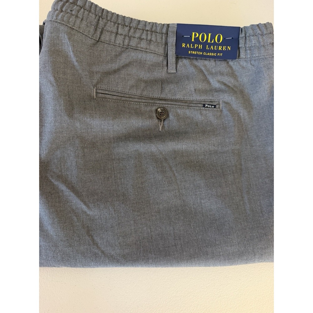 NWT Polo Ralph Lauren Men's 2XLT Gray Stretch Classic Fit Chino Pants Pockets